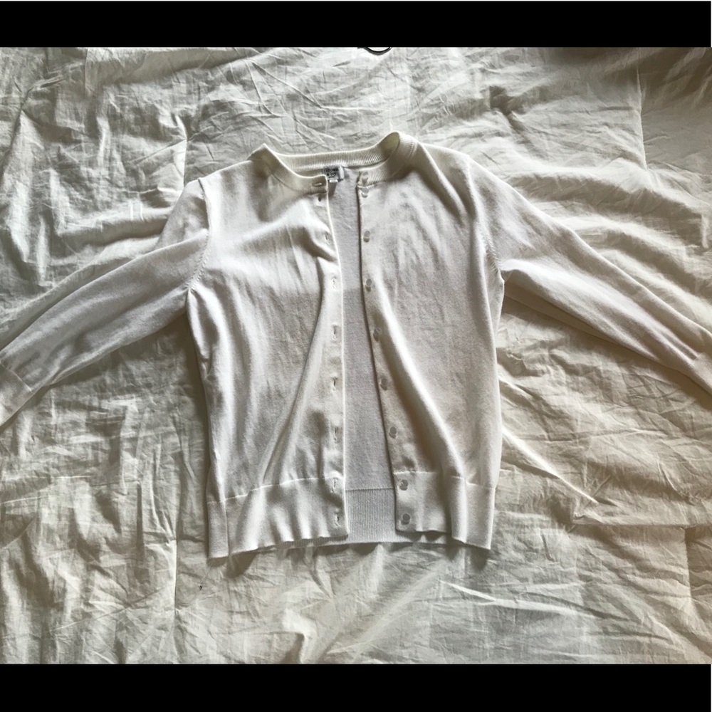 Crown + Ivy white cardigan